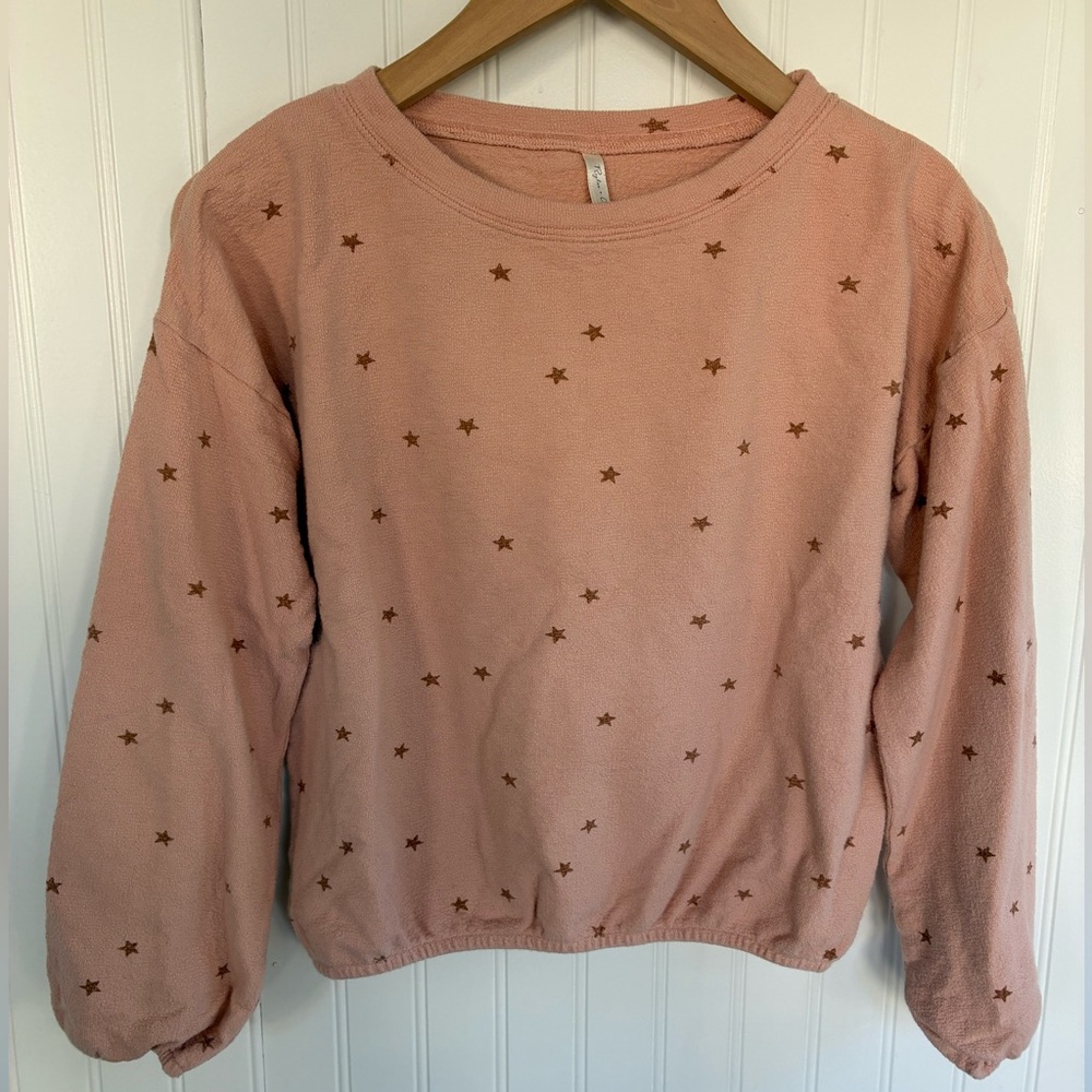 Rylee + Cru Spongy Knit Blush Star Sweatshirt